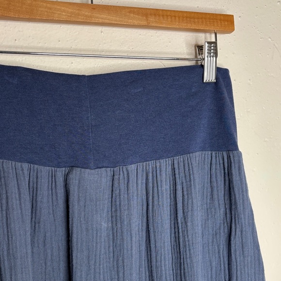 Bryn Walker Blue Cotton Gauze Market Maxi Skirt Size M EUC - Picture 3 of 8